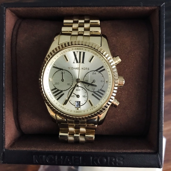 Michael Kors Accessories - Michael Kors Lexington Gold Chronograph Watch